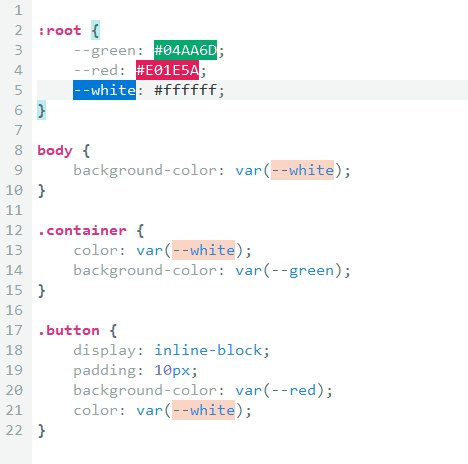 CSS variables